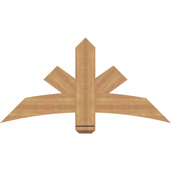 Ekena Millwork Alberta Smooth Timber Gable Bracket, Western Red Cedar, 48"W x 24"H x 5 1/2"D x 5 1/2"F, 12/12 Pitch GBW048X24X0606ALB00SWR - main